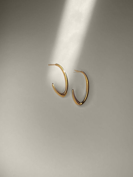 Cetara Hoops in 18K PVD Gold Plated Earrings 