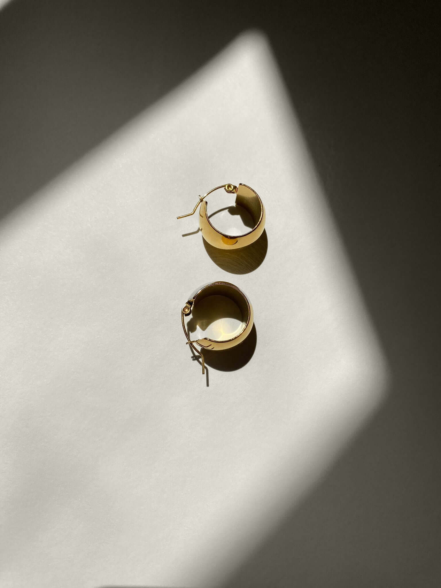 Terrace Hoops, Hypoallergenic Earrings in Gold 